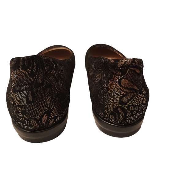 SAS Scenic Flats Black Suede Metallic Lace Print 6.5 Slim - Picture 9 of 11